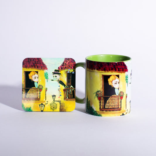 Fantasma Enamorado – Edición Limitada (Mug 11oz + Posavaso) - Joan Alfaro