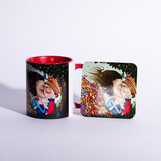 Llévame en un beso – Edición Limitada (Mug 11oz + Posavaso) - Joan Alfaro