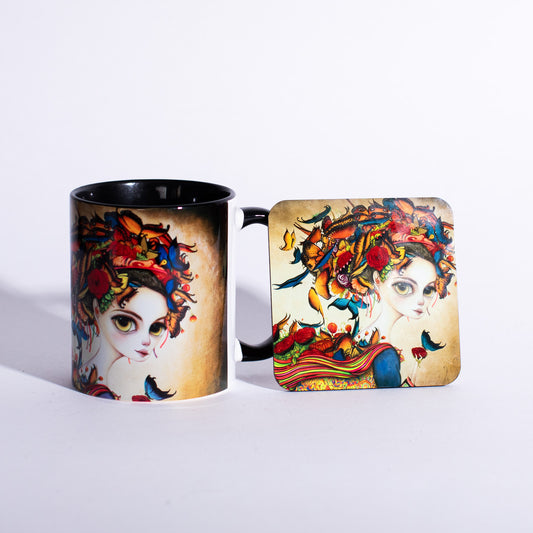 Misterio Mariposa – Edición Limitada (Mug 11oz + Posavaso) - Joan Alfaro
